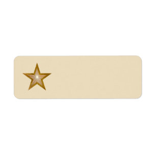 Plaine de crème d'étiquette d'étoile d'or