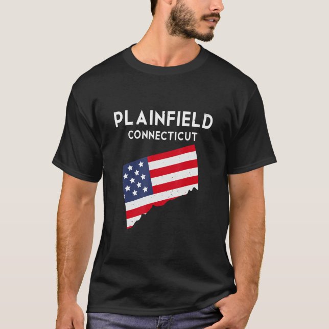 Plainfield Connecticut USA State America Travel Co T-Shirt (Front)