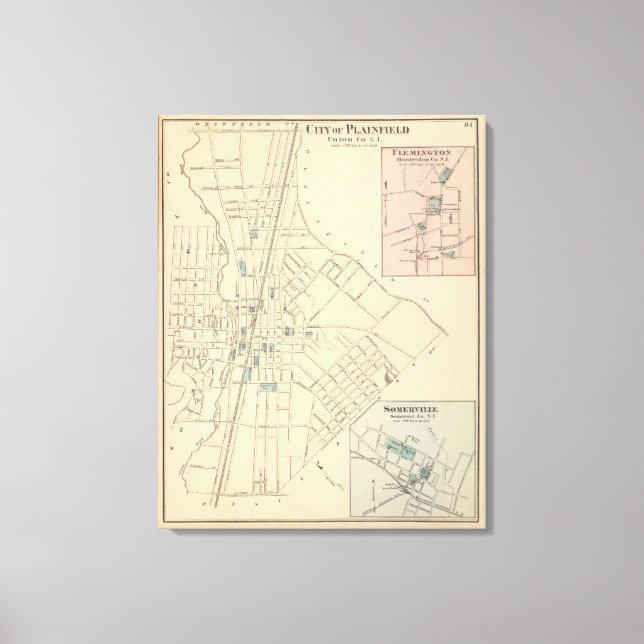 Plainfield, NJ Canvas Print (Front)