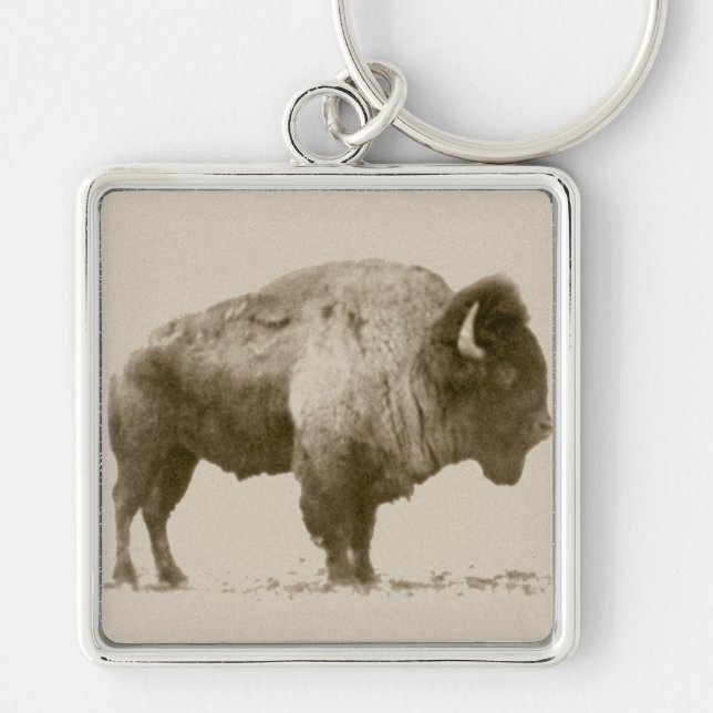 Plains Bison Keychain (Front)