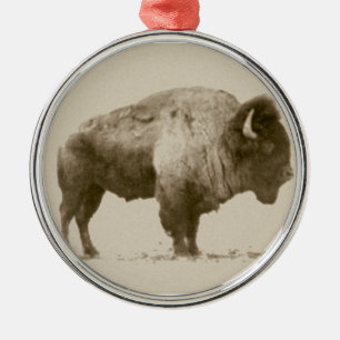 Plains Bison Metal Ornament