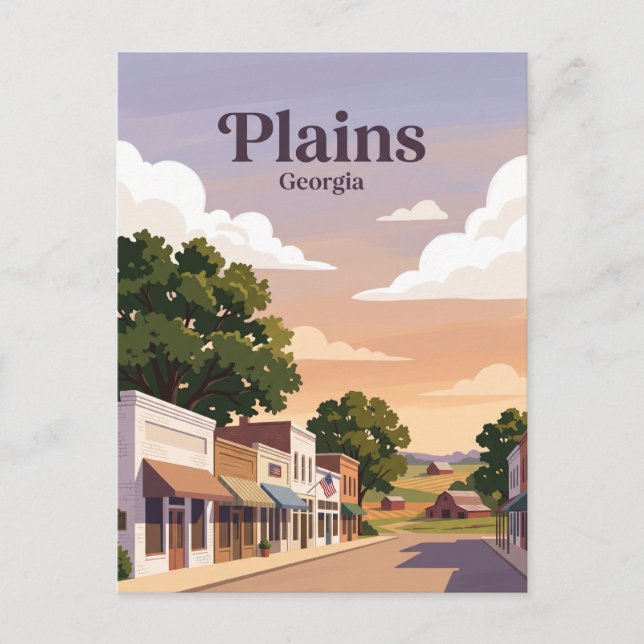 Plains, Georgia Postcard (Front)