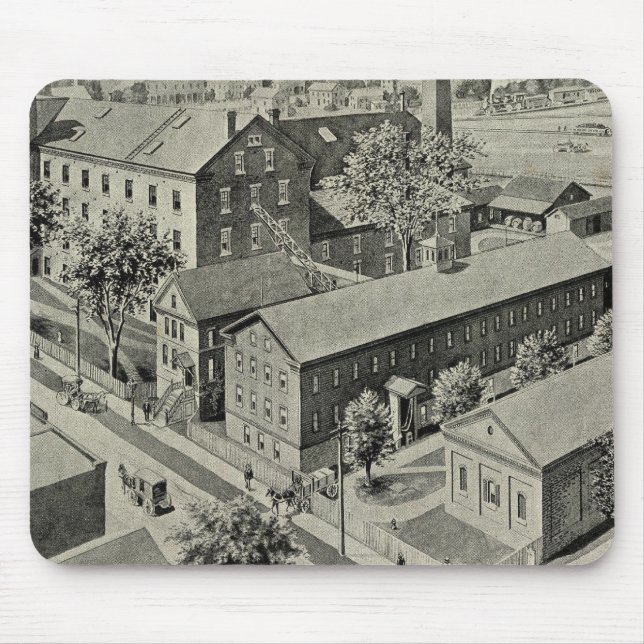 Plainville Connecticut Illustration Mouse Pad (Front)