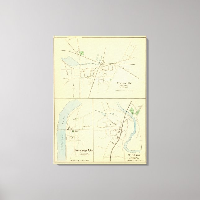 Plainville, Warehouse Pt, Windsor Canvas Print (Front)