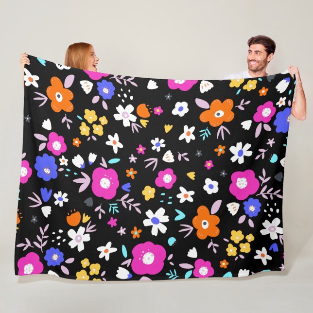 Plaisir floral 60x80 Couverture polaire (En situation)