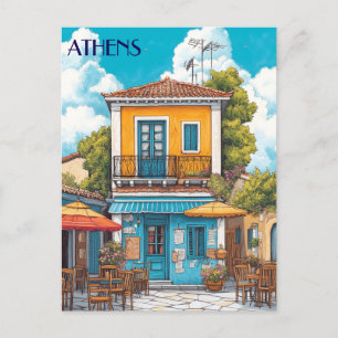 Plaka, Athens Greece Travel Postcard