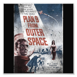 PLAN 9 À PARTIR DE L'EXTÉRIEUR Poster vidéo Film V