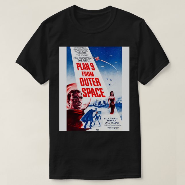 Plan 9 Colour Poster T-Shirt (Design Front)