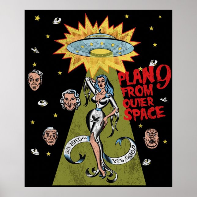 Plan 9 from outer space tee shirt poster (Front)