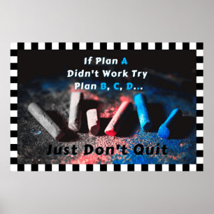 "Plan A" Poster positif d'art mural