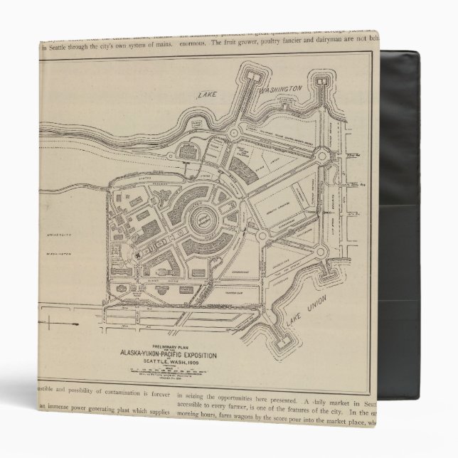Plan, Alaska Yukon Pacific Exposition, Seattle Binder (Front/Inside)