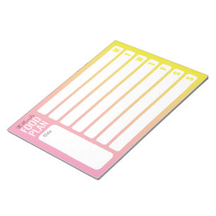 Plan alimentaire Bloc-notes de planification hebdo