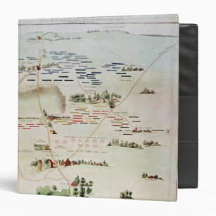 Plan and view of the Battle of Waterloo Binder