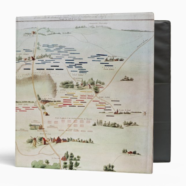 Plan and view of the Battle of Waterloo Binder (Front/Inside)