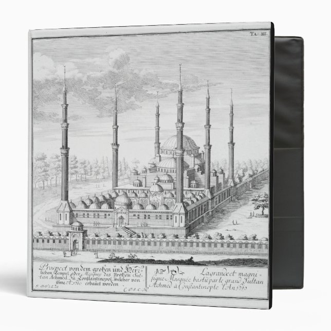 Plan and View of the Blue Mosque (1609-16), built Binder (Front/Inside)