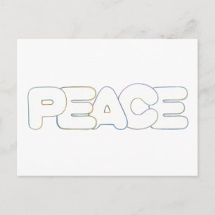 Plan Art - Paix - mot dans les couleurs, carte pos