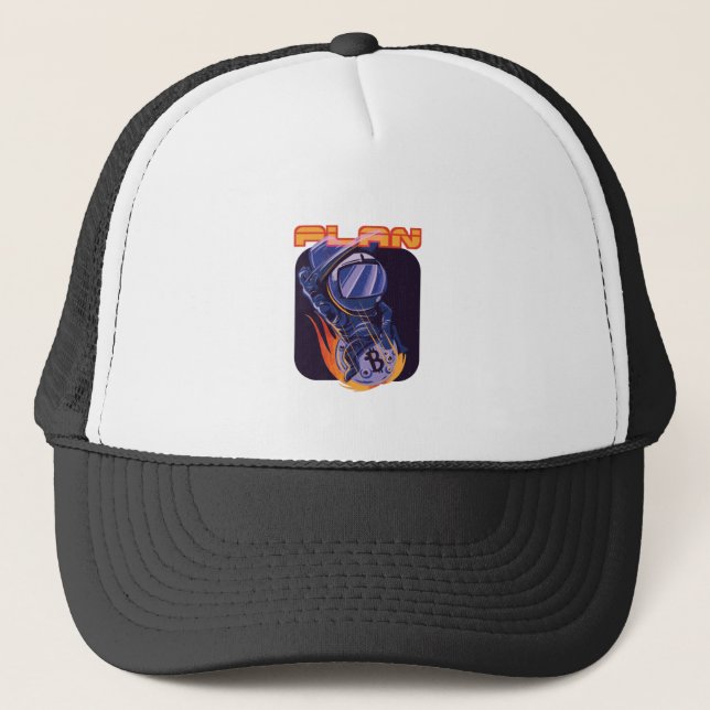 Plan B Bitcoin - Crypto Astronaut Trucker Hat (Front)