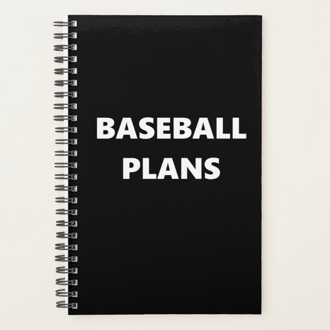 Plan De Baseball Planner Sports Thème De Baseball (Devant)