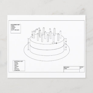 Plan de gâteau d'anniversaire à la carte de fête
