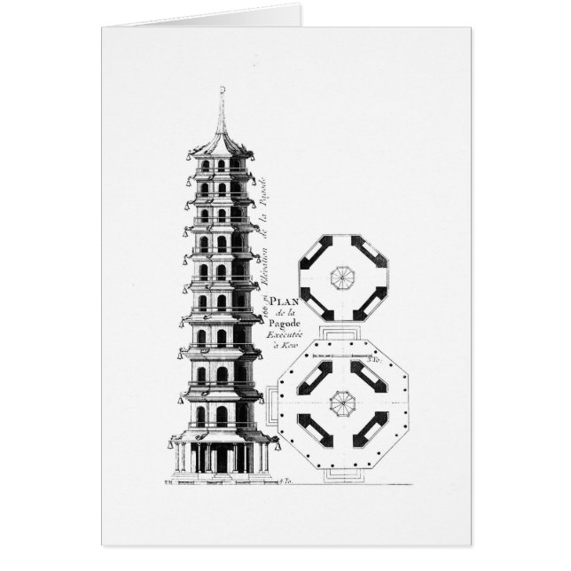 Plan de la pagoda chez Kew, de 'Anglo-Chi de (Devant)