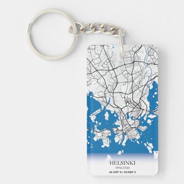 Plan de la ville d'Helsinki Finlande Coordonnées V (Devant)