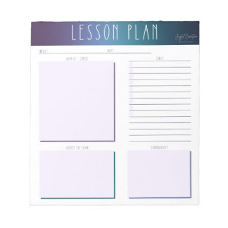 Plan de leçon pour l'enseignant en danse Bloc-note