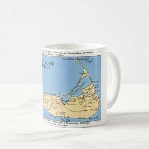 Plan de l'île de Nantucket Mug