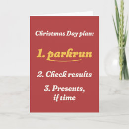 Plan de Noël Carte de Noël drôle pour coureur
