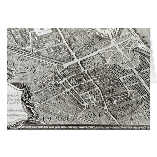 Plan de Paris, connu sous le nom de 'Plan de (Devant horizontal)