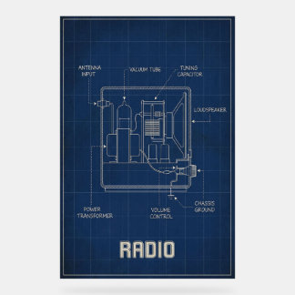 Plan de radio vintage – Art rétro du milieu du siè