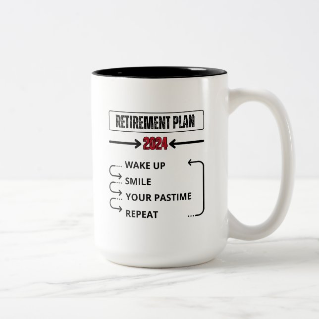 Plan de retraite personnalisé 2024 Mug (Droit)