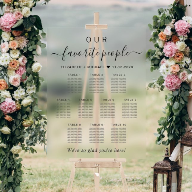 Plan de table de mariage 10 tables pour les person (Créateur téléchargé)