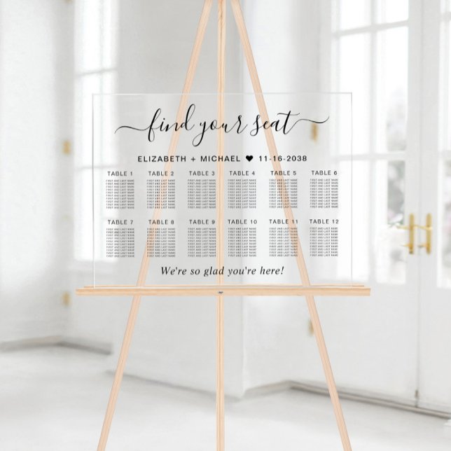 Plan de table de mariage chic pour 12 tables (Créateur téléchargé)