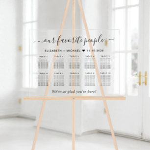 Plan de table de mariage pour 10 tables avec les p