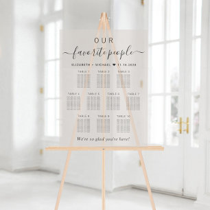 Plan de table mariage Taupe 10 personnes