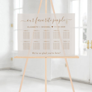 Plan de table Taupe 10 personnes pour mariage « No