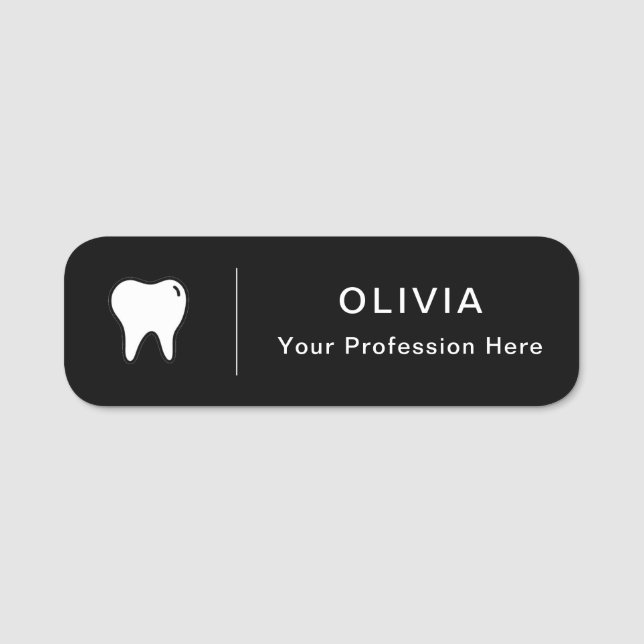 plan dentiste clinique dentaire nom étiquette (Devant)