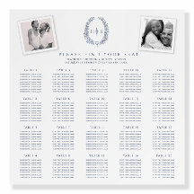 Plan des tables de 20 mariages bleu foncé ovale