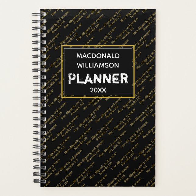 PLAN DILIGENTEMENT & PROSPER Christian Living Blac (Devant)