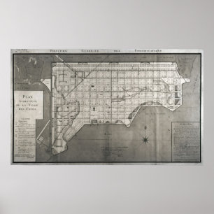 Plan Directeur de la Ville des Cayes, 1789 Poster