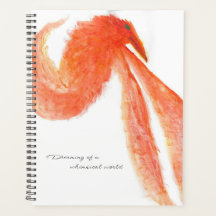 Plan d'oiseaux mythiques peint en rouge