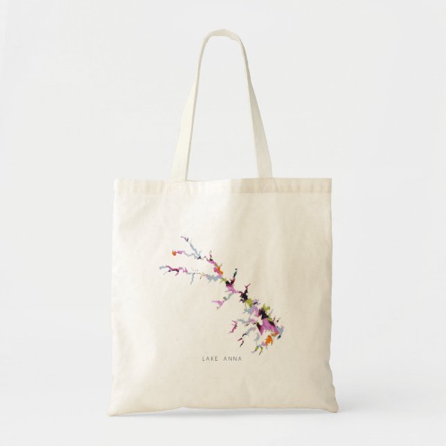 Plan du lac Anna Silhouette Sac fourre-tout (Devant)