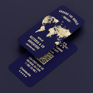 Plan du monde Carte moderne Midnight Blue
