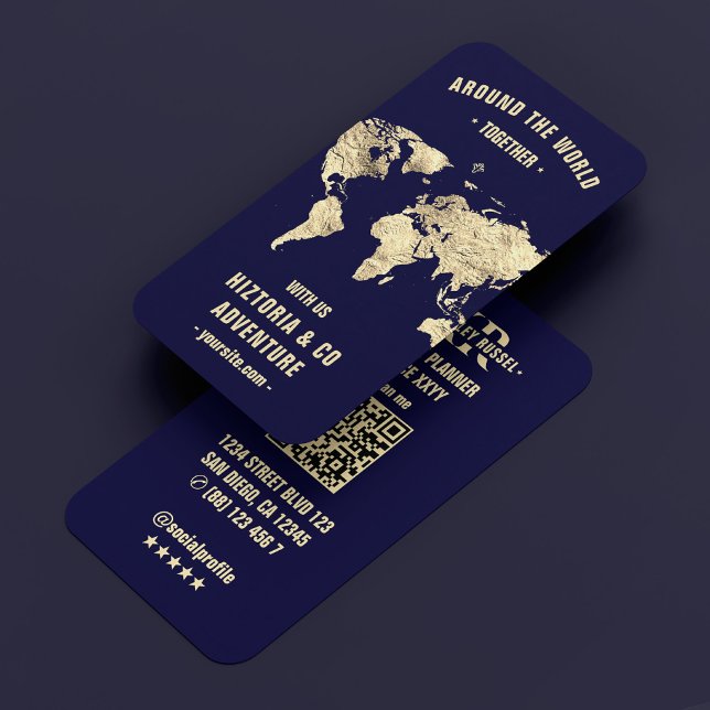 Plan du monde Carte moderne Midnight Blue (Créateur téléchargé)