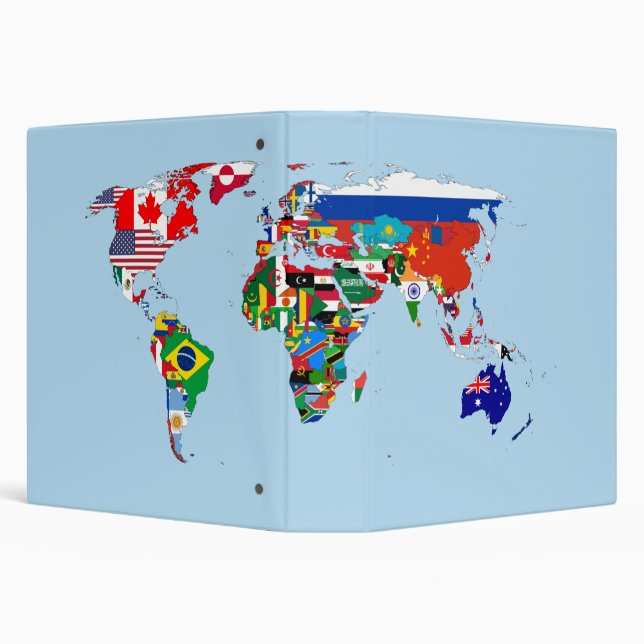 Plan du monde des drapeaux Classeur (Arrière-plan)