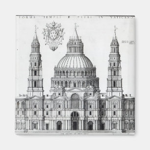 Plan for St. Peter's, Rome, 1539 Magnet