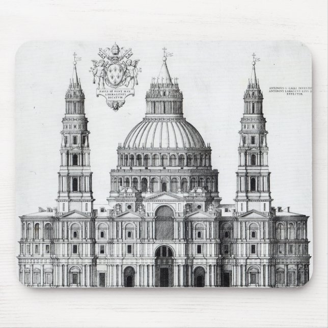 Plan for St. Peter's, Rome, 1539 Mouse Pad (Front)