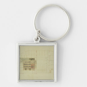 Plan for the Dresden Royal Theatre, c.1838 Keychain