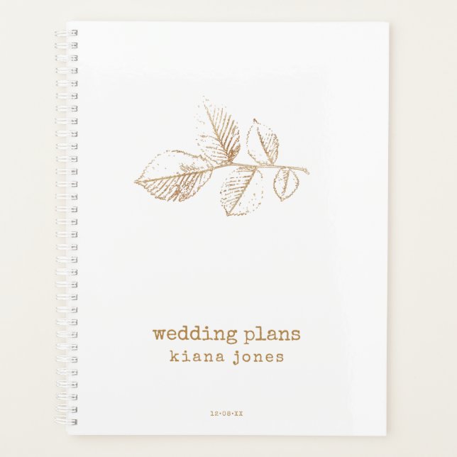 Plan Mariage feuille d'or ID655 (Devant)