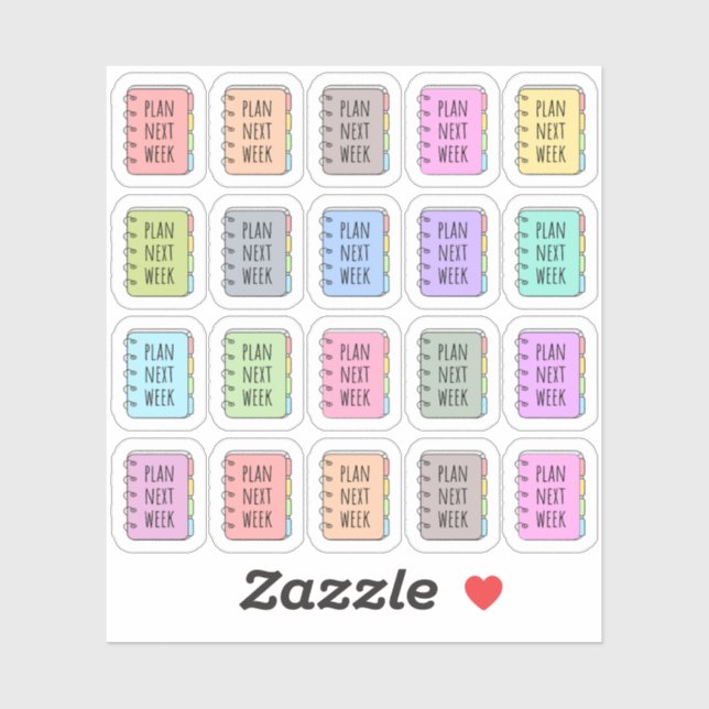 Plan Next Week Reminder Cute Notebook Bujo Planner (Sheet)